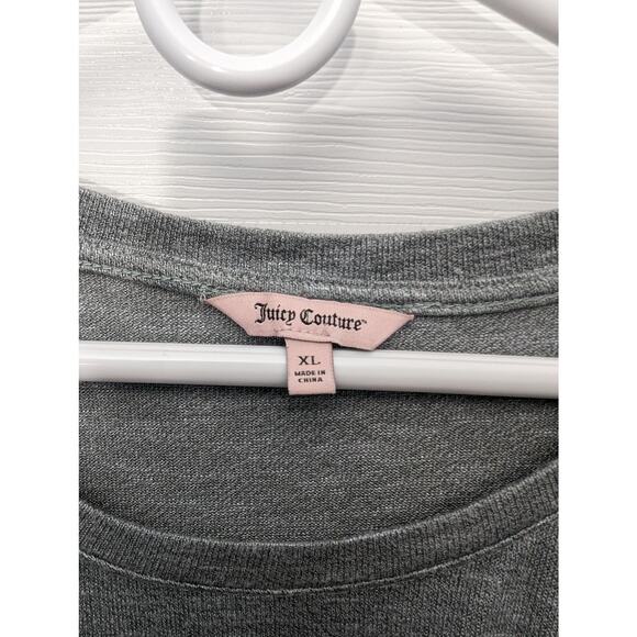 Juicy Couture Size XL Sweater Twisted Front Gray - Picture 3 of 5